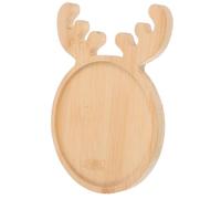ZUNOXAZ Coaster Tray, Multipurpose Plant Pot Coasters and Mug Pads with Blank Base Deer Shaped Bamboo for DIY Mosaic Crafts, for Home Decor and Christmas Art Projects