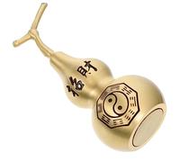 ZUNOXAZ Copper Gourd Tabletop Craft Ornament Hollow Feng Shui Decor for Home Luck and Treasure Smooth Handmade Adornment with Elegant Detailing Lightweight and Decorative Statue for Living