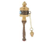 ZUNOXAZ Copper Prayer Wheel Hanging Ornament Tibetan Buddhist Six-character Carved Pure Copper Religious Decor for Home Office and Spiritual Praying