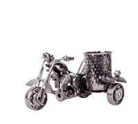 ZUNOXAZ Creative Black Iron Motorcycle Model Pen Holder Metal Desktop Ornament for Coffee Shop and Home, Stylish Desk Organizer That Stores Small Things and Keeps Desktop Tidy