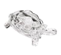 ZUNOXAZ Crystal Glass Turtle Figurine Realistic Tortoise Model Home Office Shelf Decoration Animal Statue Ornament for Animal Lovers Lightweight and Clear Desktop Display