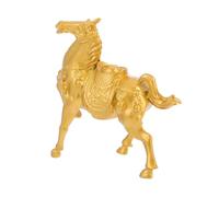 ZUNOXAZ Decorative Zodiac Horse Statue with Stable Base for Home and Office Modern Chinese Metal Horse Figurine Desktop Ornament Blending Tradition and Contemporary Art