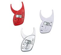 ZUNOXAZ Digital LCD Body Fat Caliper Clip Fat Measuring Tool Accurate for Men and Women Portable Red Skinfold Thickness Monitor