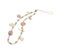 ZUNOXAZ DIY Beaded Phone Chain Decorative Phone Lanyard with Beads Wearable Wrist Strap Easy Installation Stylish Accessory for Mobile and Bags
