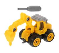 ZUNOXAZ DIY Cartoon Construction Car for Educational Engineering Vehicle Plaything with Safe Materials and Smooth Edges Gliding Model for Boys and Learning Basic Vehicle Knowledge