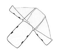ZUNOXAZ Double Stroller Rain Cover for Babies, Large Pushchair Rain and Wind Protective Cover, Dustproof Weather Shield Suitable for Twin Tandem Prams and Outdoor Use