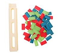 ZUNOXAZ Educational Domino Set for Plastic Blocks and Clip Accessory Household Domino Blocks for Early Development Hands Learning and Stimulates Creativity and Logical Random Color