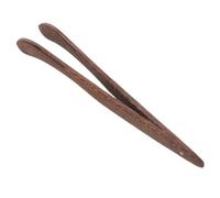 ZUNOXAZ Ergonomic Wooden Tea Tong with Slotted Head and Curved Tips for Precise Grip Multipurpose Food Clamp for Tea Ceremony and Kitchen Use Portable