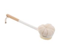 ZUNOXAZ Extendable Body Scrubber with Wooden Handle Dual-Sided Shower Brush for Exfoliating and Gentle Cleansing Ergonomic Bath Back Scrubber for Men Women Seniors Comfortable Reach for