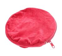 ZUNOXAZ Extra Large Wine Red Flannel Hot Water Bottle Cover, Soft Plush Insulated Sleeve, Reusable Round Knit Bottle Protector for Cold and Hot Therapy