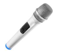 ZUNOXAZ Fake Prop Microphone Simulation Microphone Toy Made of Silver Abs for Boys and Girls, Easy to Carry, Develops Communication Skills, for Birthday Parties and Stage Shows
