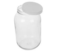 ZUNOXAZ Glass Jar Storage Bottle Plastic Airtight Lid Wide Mouth for Fermenting Pickling and Kitchen Use