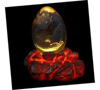 ZUNOXAZ Glowing Dragon Egg Decoration with Luminous Lava Base Purple Resin Dinosaur Eggs with Inside Dragon Figurines Home Ornament for Living Bedroom and Office Ambiance