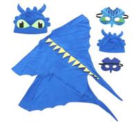 ZUNOXAZ Halloween Dinosaur Costume with Cape Hat Mask for Outdoor Parties Themed Dress Up Performances Cartoon Animal Outfit for Boys Aged