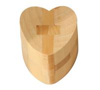 ZUNOXAZ Heart-shaped Wooden Lock Puzzle DIY Assembly Educational Brain Teaser for Safe Fine Polished Surface Sturdy Iq Test Plaything Creative Intelligence Development