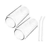ZUNOXAZ Heat Resistant Glass Cups with Straws Transparent Multipurpose Cocktail Drinking Glassware for Tea Juice Water Milk Wedding and Party Use Smooth Mouth Tumblers
