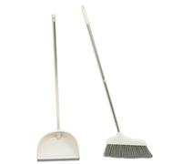 ZUNOXAZ Heavy Duty Vertical Broom and Dustpan Set with Ergonomic Long Handle Convenient Floor Cleaning Kit for Home Use Efficient Trash Collection from Corners and Easy to Store