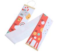 ZUNOXAZ Height Chart Wall Hanging Pink Giraffe Design, Growth Measurement Ruler CM Scale, Canvas Height Measure for Nursery and Photo Prop