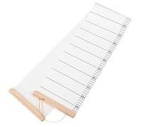 ZUNOXAZ Height Growth Chart Ruler for Boys and Girls Room Wall Hanging Removable Canvas, Wooden Frame, and Development Recording Feature, White Growth Height Measurement Ruler for Baby