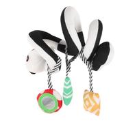 ZUNOXAZ High Contrast Panda Crib with Spiral Wrap for Newborns Plush Stroller Hanging for Visual Development and Secure Attachment During Tummy and Car Seat Use