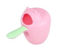 ZUNOXAZ Hippo Baby Bath Cup Rinse Pail for Boys and Girls Pink Large Shampoo Rinser Ladle Safe for Baby Hair Washing and Bathing Bathroom Shower Supplies