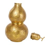ZUNOXAZ Home Wu Lou Gourd Decor Premium Copper Gourd Holder for Car Home Vintage Style Ornament with Auspicious Meaning for Unique Blessings and Decor High
