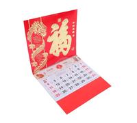 ZUNOXAZ Horse Year Wall Calendar Traditional Lunar Design with Foil Accents Versatile Hanging Schedule for Year Festive Decoration Symbolic Fu Character for Prosperity