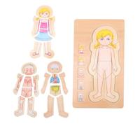 ZUNOXAZ Human Body Structure Puzzle for Early Education Multilayer Anatomy Plaything for Intelligence Development and Hand-eye Coordination Portable Cognitive Learning Gift for Boys