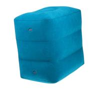 ZUNOXAZ Inflatable Travel Footrest Pillow Adjustable Air Cushion Ergonomic Leg Rest for Airplane Office Use Soft Washable Surface Portable Foot Stool Seat Cushion in Peacock Blue