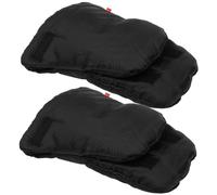 ZUNOXAZ Insulated Windproof Stroller Mittens Detachable Oxford Cloth Hand Muff for Winter Warm Cotton Stroller Gloves for Outdoor Use Unisex Pram Hand Covers Black