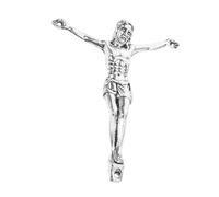 ZUNOXAZ Men Retro Alloy Crucifix Pendant Jesus Cross Charm for DIY Jewelry Projects Elegant Vintage Design for Necklaces Bracelets Timeless Religious Accessory
