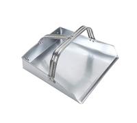 ZUNOXAZ Mini Stainless Steel Dustpan for Desktop Cleaning Small Dust Bin for Home and Kitchen Easy Garbage Collection Tool with Flat Edge for Fine Particle Sweep Practical Compact Dustpan