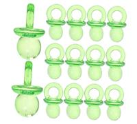 ZUNOXAZ Miniature Pacifiers Shower Favors Green Acrylic Mini Pacifier Decorations for Boys Party Table Scatters Lightweight Guest Return Gifts