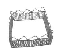 ZUNOXAZ Miniature Plastic Fence with Realistic Wire Mesh Snap-together Safety Guardrail for Diorama Building Blocks Dollhouse and Mini Farm Playsets Rounded Edges for Garden and Prison