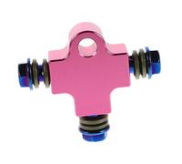 ZUNOXAZ Motorcycle Brake Oil Pipe Connector Way Hydraulic Adapter with High Strength Titanium Bolts Vibration Support Easy Installation for ATV and Motorbike Brake Line Upgrade