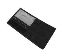 ZUNOXAZ Multi-pocket Sun Visor Organizer Bag with Hook and Loop Closure Black Car Storage Holder for Phones Tickets Cards Keeps Vehicles Neat and Protects Belongings From Dust and