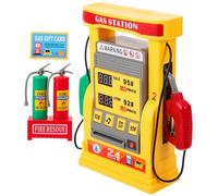 ZUNOXAZ Multifunctional Gas Station with Dual Digital Display Educational Self Service Fuel Pump Model Kit for Math Skills Development Safe Reusable Construction for Home and Playroom