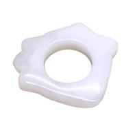 ZUNOXAZ Natural White Jade Gua Sha Scraping Board Ring Facial Massage Tool Meridian Therapy Scraper for Face Muscle Relaxation and Beauty Care