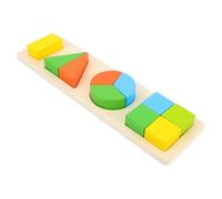 ZUNOXAZ Natural Wood Geometric Matching for Early Learning Shape Puzzle Educational for Smooth Rounded Edges Memory and Problem-solving Skill Development Suitable for Preschool Age