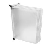 ZUNOXAZ Office Wall Organizer Document Holder - 5 Display Panels with Easy-Loading Pockets -Wall-Mounted Reference Rack for Offices and Public Spaces White