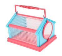 ZUNOXAZ Outdoor Science Play Silkworm Observation Box for Large Pink-blue Insect Viewer with Tweezers Bug Collector for Nature Exploration and School Experiments