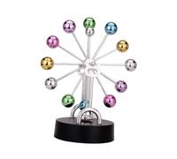 ZUNOXAZ Perpetual Motion Ferris Wheel Decor with Colorful Rotating Balls USB Battery Dual Use Stable Base Desktop Ornament for Home Living Office Craft and Artistic Atmosphere