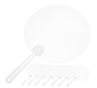 ZUNOXAZ Plastic Blank Hand Fans for DIY Painting and Graffiti Crafts, 17cm with Medium Handle, 8pcs for Boys and Girls and Adults Crafting, Performance, and Summer Party Decoration