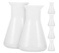 ZUNOXAZ Plastic Erlenmeyer Flask Set Conical Lab Flasks 6pcs 100ml with Graduated Measurement and Narrow Neck Sturdy Pp Material for Laboratory Science Experiments