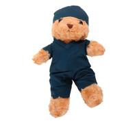ZUNOXAZ Plush Nurse Bear Doll in Realistic Scrubs for Nursing Students Graduation Gift Soft Stuffed Animal with Movable Limbs Birthday for Medical Career Celebration