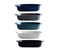 ZUNOXAZ Porcelain Baking Dish High Temperature Resistance Ceramic Baking Pan with Handles Oven Safe and Freezer Safe Vegetables and Spaghetti