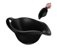 ZUNOXAZ Porcelain Spout Mixing Bowl with Handle for Household Egg Beating and Sauce Pouring Matte Black Ceramic Kitchen Bowl for Steak Gravy and Soup Easy-Clean Multi-use Kitchen Gadget