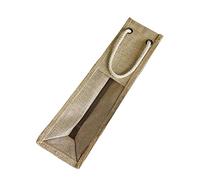 ZUNOXAZ Portable Linen Wine Bottle Bag with Window Double Bottle Carrier for Travel Gift Wrapping and Storage Reinforced Handle Jute Tote