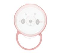 ZUNOXAZ Portable Pacifier Case for Travel Pacifier Holder with Smooth Edges and Hanging Design Compact Dustproof Storage Box for Soothers and Items Cute Panda Pink