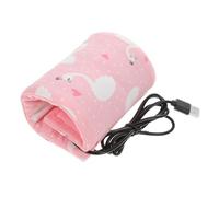 ZUNOXAZ Portable Pink Cloth Milk Bottle Warmer for Newborn and Baby with Safety, USB Powered Travel Bottle Warmer for Outdoor Use on The Go Feeding